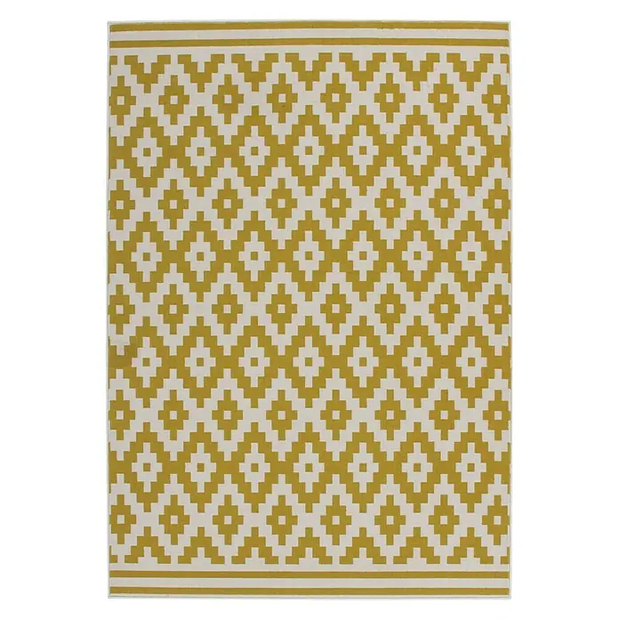 Kayoom Teppich Stella - Elfenbein/Gold, L x B: 170 x 120 cm, 100 % Polypropylen - Vorderansicht