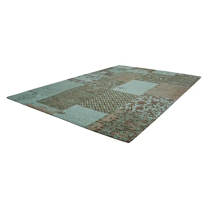 Kayoom Teppich Jacquard - Türkis, L x B: 170 x 120 cm, 100 % Baumwolle - Ansicht von oben