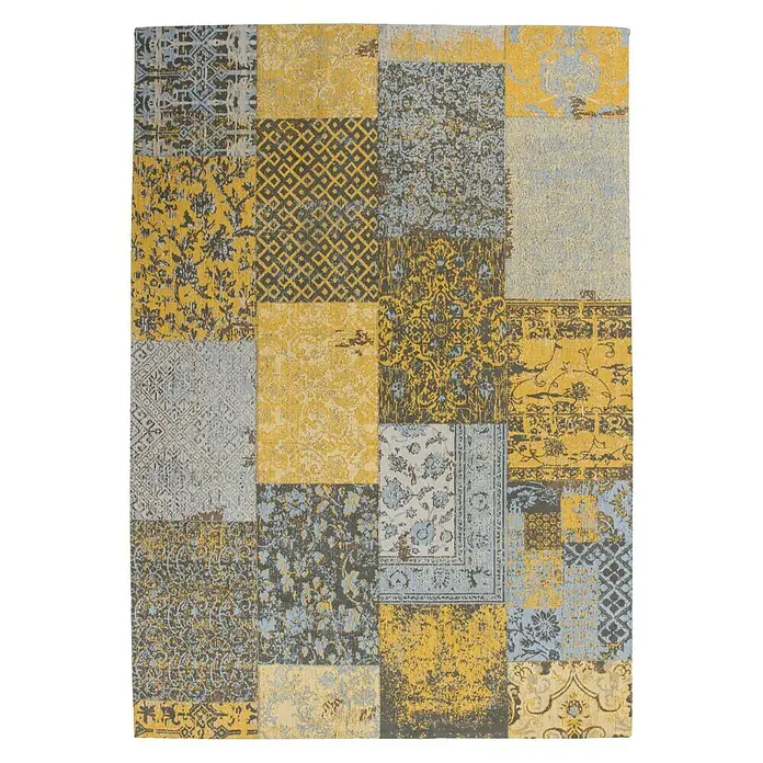 Kayoom Teppich Jacquard - Gold, L x B: 230 x 160 cm, 100 % Baumwolle - Vorderansicht