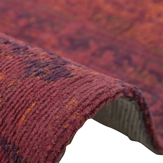 Kayoom Teppich Jacquard - Rot, L x B: 290 x 200 cm, 100 % Baumwolle - Detailaufnahme