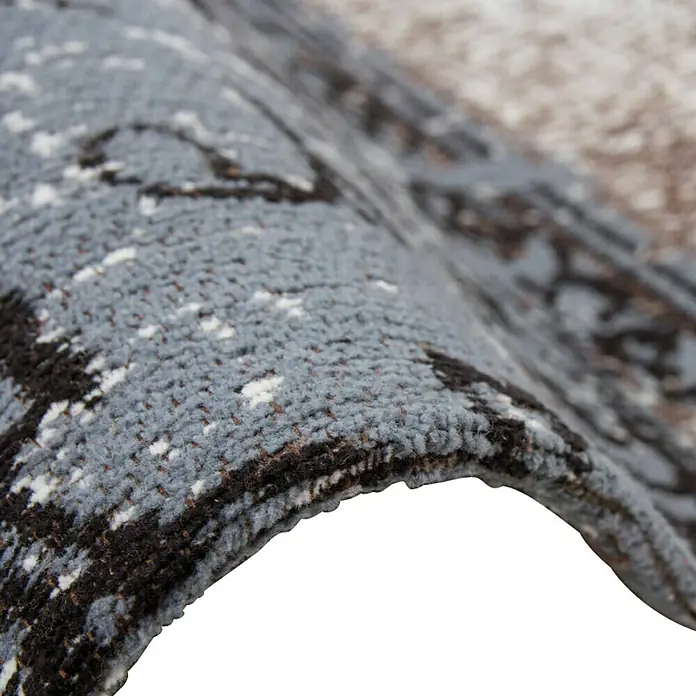 Kayoom Teppich Jacquard - Braun, L x B: 230 x 160 cm, 100 % Baumwolle - Detailaufnahme