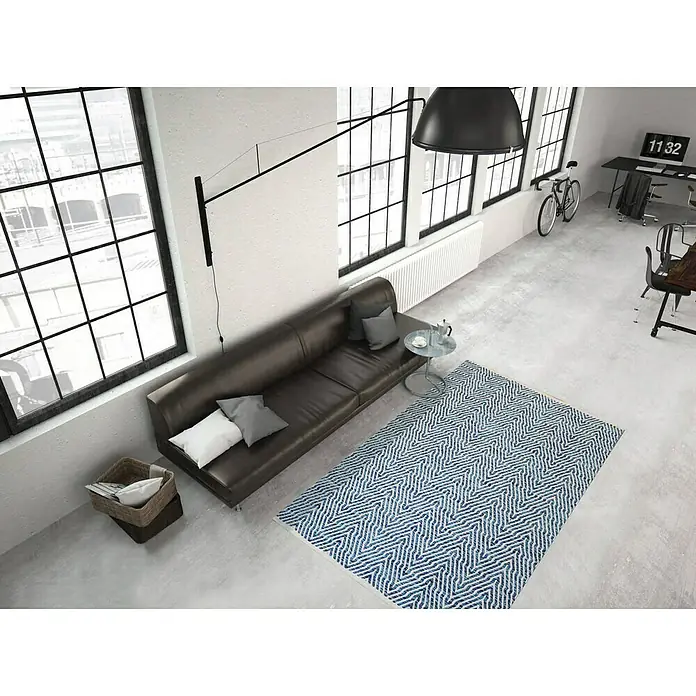 Kayoom Teppich Cocktail 400 - Blau, L x B: 150 x 80 cm, 100% Baumwolle - Stimmungsaufnahme