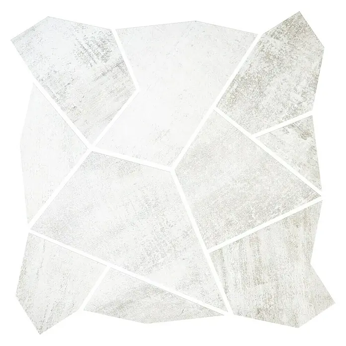 Mosaikfliese Polygonalmosaik Canyon - 34,76 x 34,76 cm, Bone, Matt