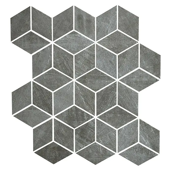 Mosaikfliese Canyon - 27,6 x 29,6 cm, Schwarz, Matt