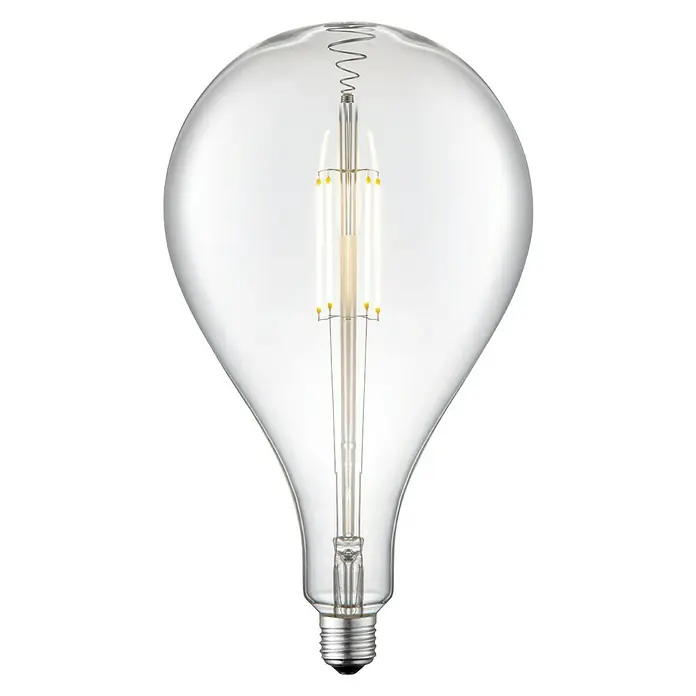 LED žarulja - 4 W, E27, Topla bijela, Prozirno, G160 - Pogled sprijeda