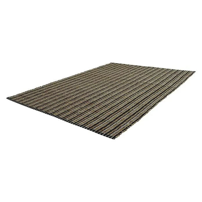 Kayoom Teppich Chess 310 - Natur/Schwarz, 230 x 160 cm, 100% Jute-/Baumwollmischung - Ansicht von oben