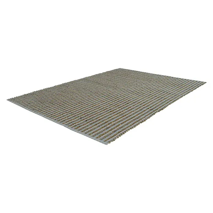 Kayoom Teppich Chess 310 - Natur/Blau, 170 x 120 cm, 100% Jute-/Baumwollmischung - Ansicht von oben