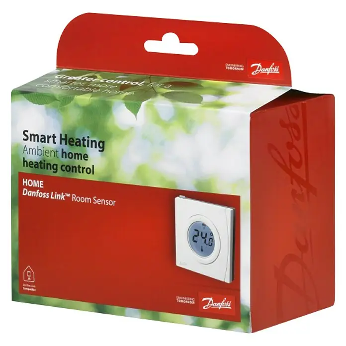 Danfoss Link Raumthermostat - Mit Display, Batteriebetrieben - Rechte Seitenansicht