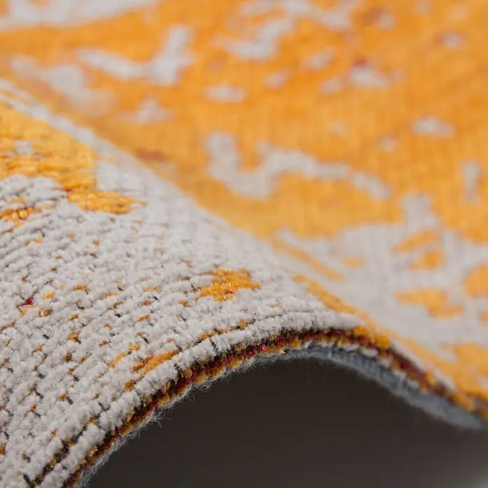 Kayoom Teppich Select 275 - Orange, L x B: 150 x 80 cm, 50% Baumwolle, 50% Polyester Chenille - Detailaufnahme