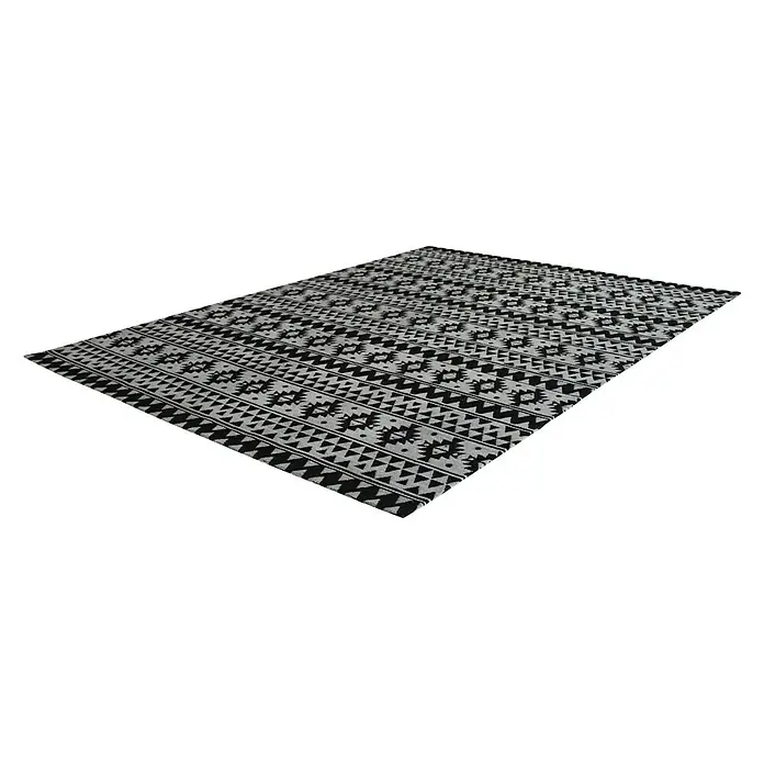 Kayoom Teppich Sunny 200 - Schwarz, L x B: 150 x 80 cm, 100% Polyester - Ansicht von oben