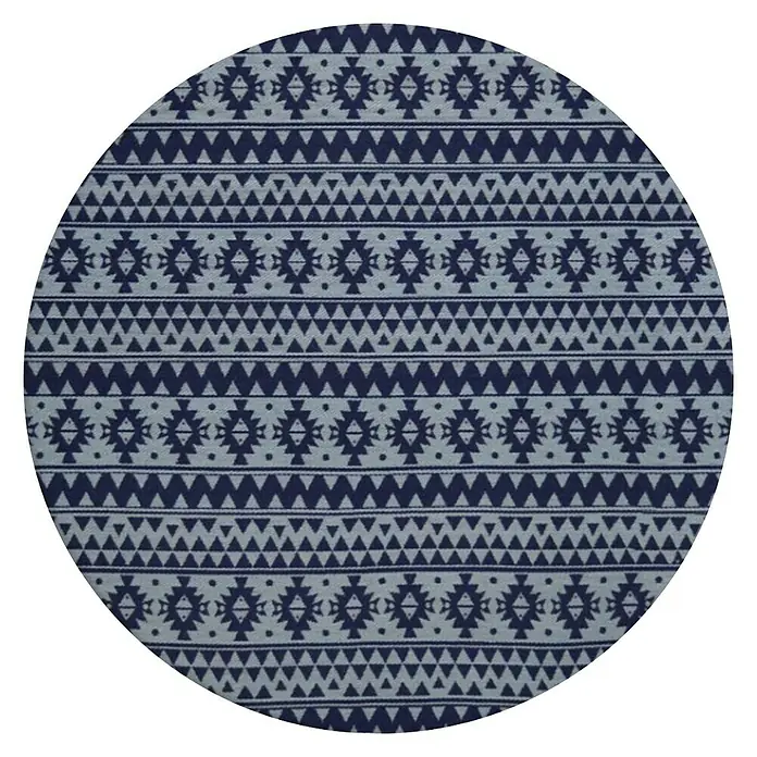 Kayoom Teppich Sunny Rund 200 - Blau, Durchmesser: 160 cm, 100% Polyester - Vorderansicht