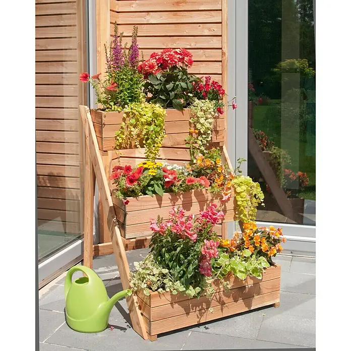 Pflanzkasten - Außenmaß (L x B x H): 92 x 78 x 102 cm, Holz, Natur