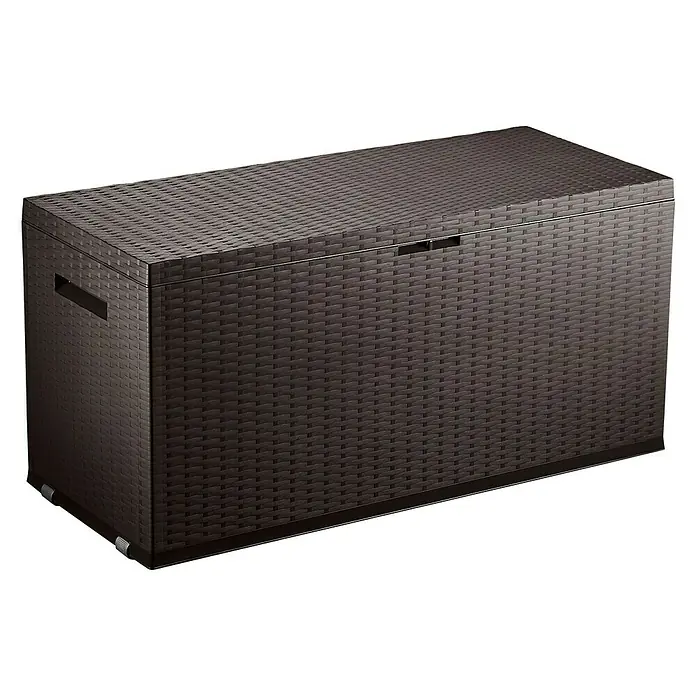 Kissenbox Nizza - 120 x 52 x 60 cm, Polyrattan - Linke Seitenansicht