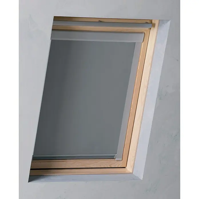 Expo Ambiente Dachfensterrollo SKY - Farbe: Grau, Manuell - Vorderansicht