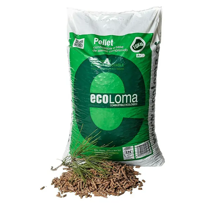 Pellets de madera Ecoloma - 1 saco, 15 kg