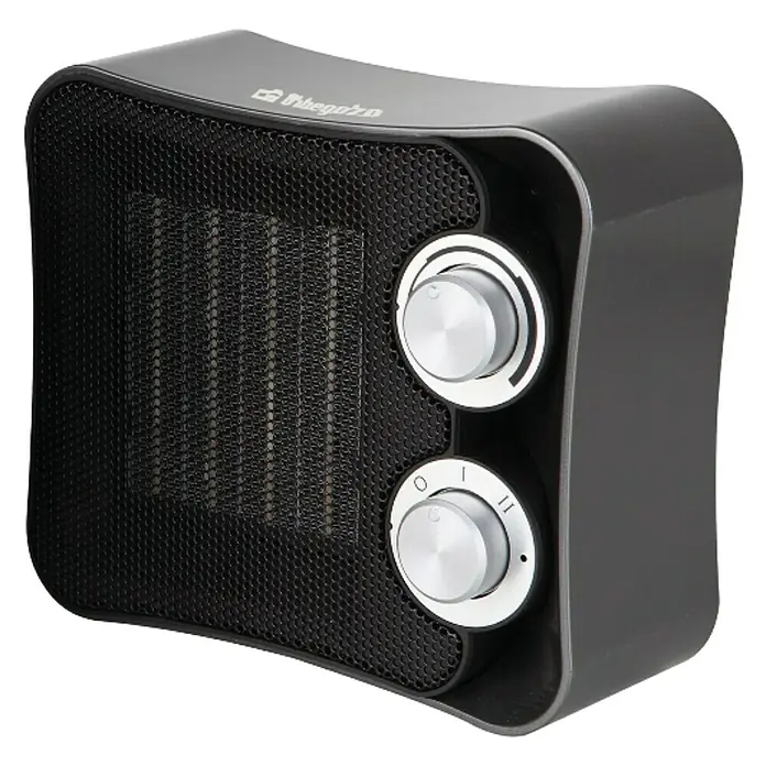 Orbegozo Calefactor cerámico CR - 1.200 W, Negro, L x An x Al: 9,6 x 20 x 17,6 cm