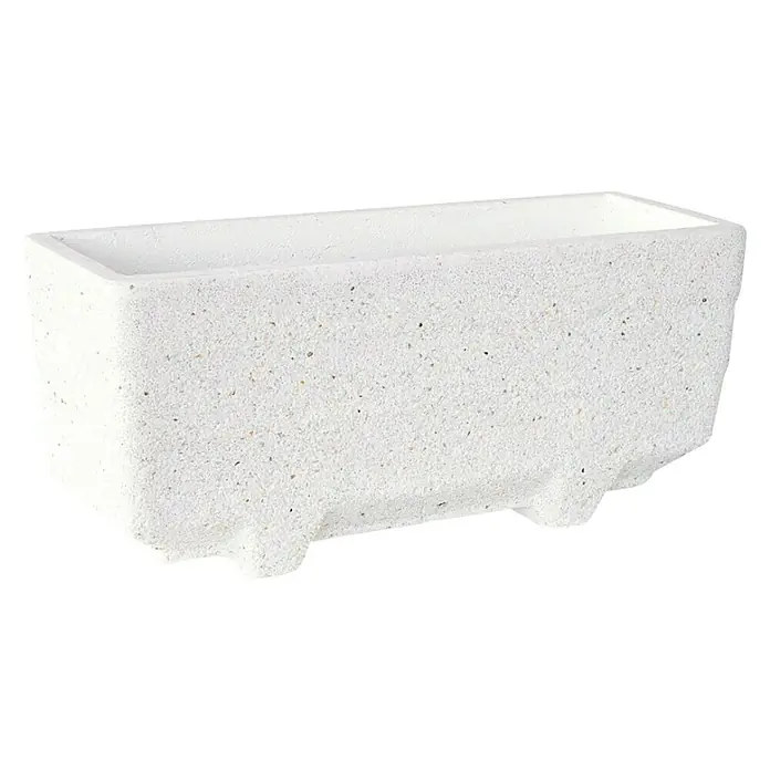 Macetero para plantas Lisa - Longitud exterior máx.: 80 cm, Blanco