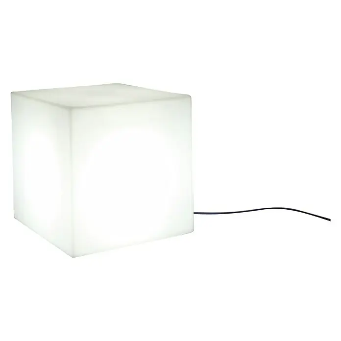New Garden Lámpara de diseño para exterior Cuby - Altura: 43 cm, 8 W, Blanco frío