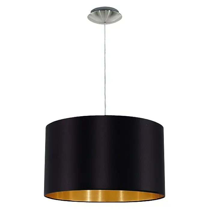 Eglo Maserlo Pendelleuchte rund - Ø x H: 380 mm x 110 cm, Schwarz/Gold