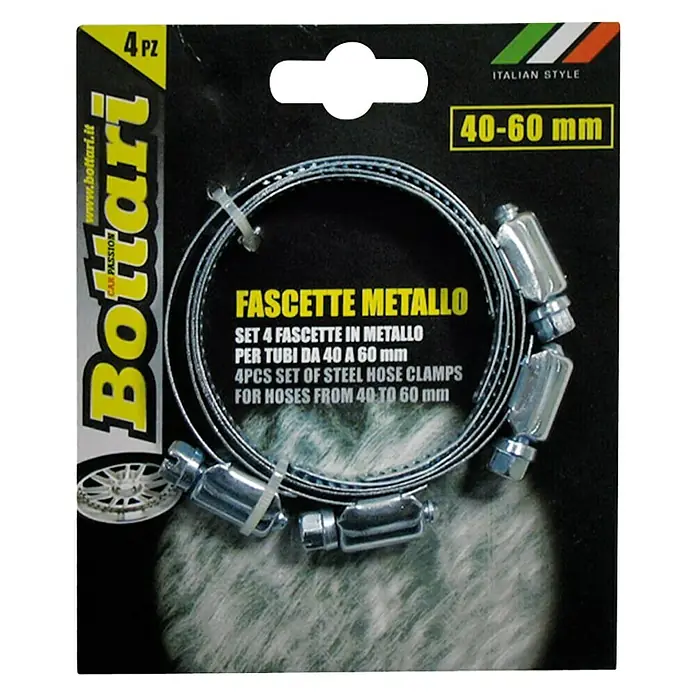 Abrazadera sin fin - Acero inoxidable, 4 uds.
