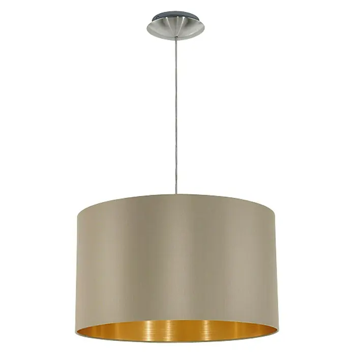 Eglo Maserlo Pendelleuchte rund - Ø x H: 380 mm x 110 cm, Taupe/Gold