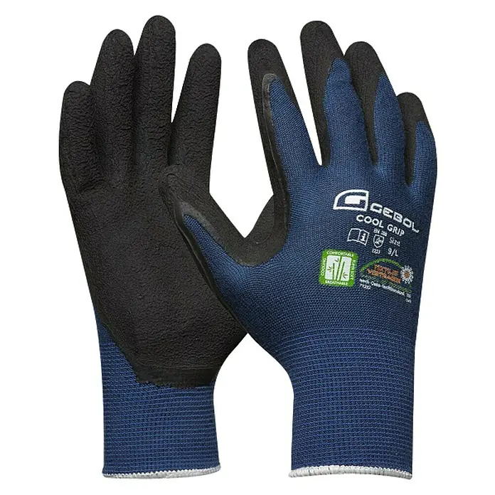Gebol Guantes de trabajo Cool Grip - Medida: 10, Azul/Negro