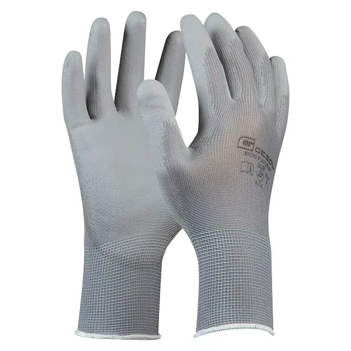 Gebol Guantes de trabajo Micro-Flex - Gris, Medida: 8
