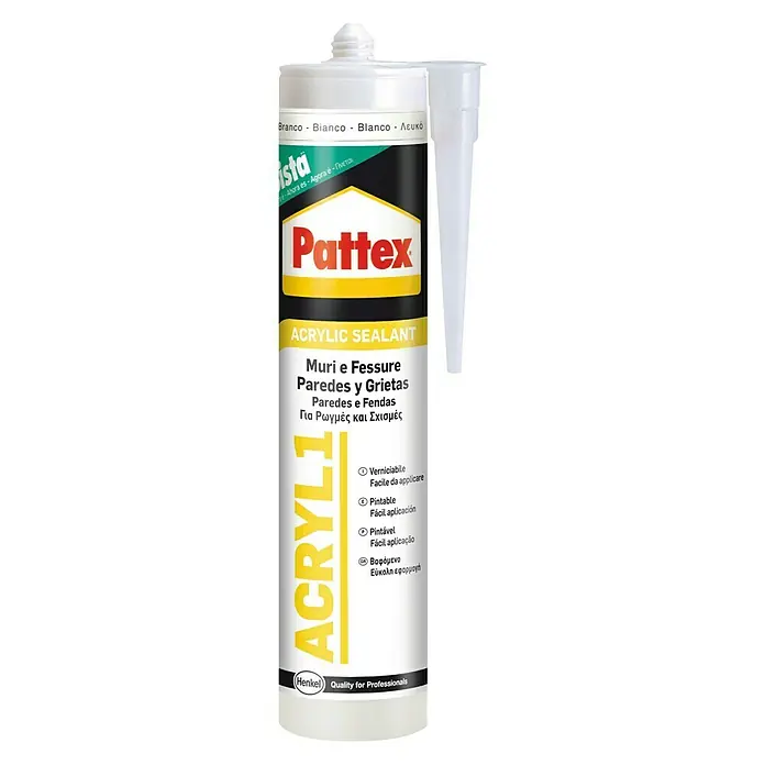 Pattex Sellador de resina Acryl 1 - Blanco, 0,3 l