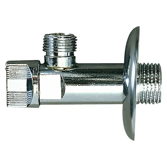 Llave de escuadra reforzada - Rosca exterior: ½″, Cromado