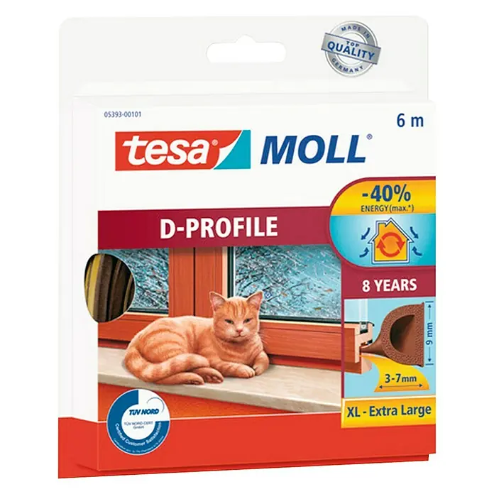 Tesa MOLL D-Profil-Dichtung - Braun
