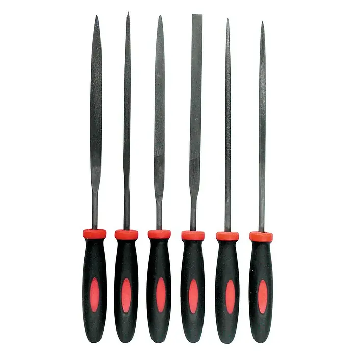 Set de limas - 6 pzs., Apto para: Metal, Longitud hoja de lima: 100 mm
