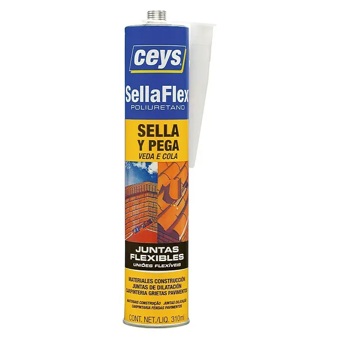 Ceys Masilla PUR de reparación para juntas Sellaflex - Marrón medio, 300 ml
