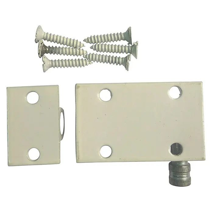Cerrojo - Largo: 60 mm, Aluminio, Blanco