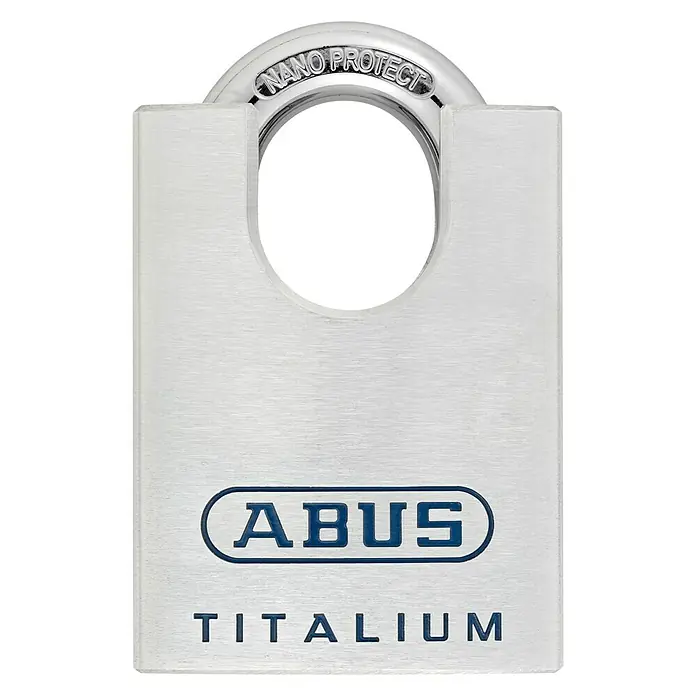 Abus Titalium Vorhängeschloss 96CSTI - B x H: 50 x 82 mm, Bügelstärke: 9,5 mm, Material Bügel: Spezialstahl - Vorderansicht