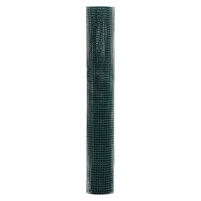 Malla metálica Electrosoldada - L x Al: 5 x 1 m, Alambre de acero, Verde, 13 mm