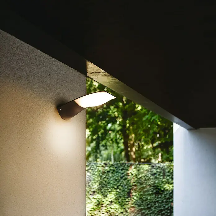 Lutec Aplique exterior LED Zerta - 30 W, 30,3 x 20 x 14,3 cm, Antracita, Opal, IP44