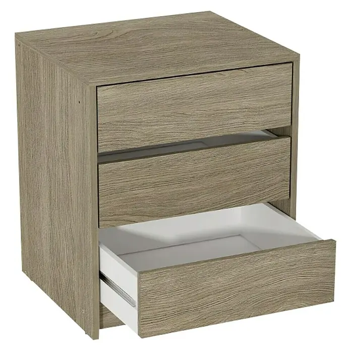 Finsa Organiza-T Cajonera - L x An x Al: 42 x 47 x 55,5 cm, Melamina, Roble