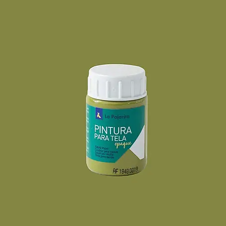 La Pajarita  Pintura tejidos Tela opaca verde oro