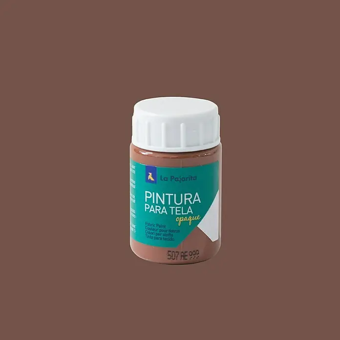 La Pajarita Pintura tejidos Tela opaca - Marrón castaño, 35 ml