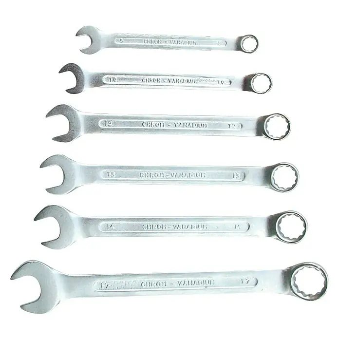 Set de llaves fijas de doble boca - 6 pzs., Ancho de llave: 8 mm