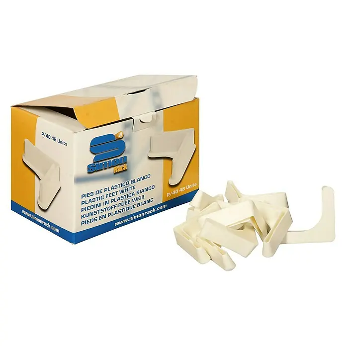 Simonrack Conjunto de pies de plástico para estanterías - 48 ud., Plástico