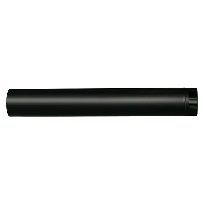 Tubo para estufa - Ø x L: 200 mm x 100 cm, Esmaltado, Negro