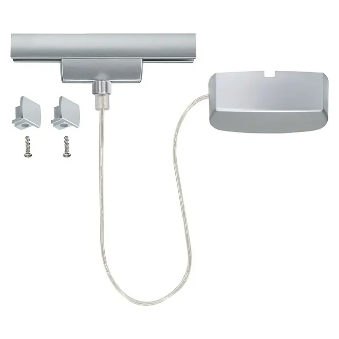 Paulmann URail Stromeinspeisung - 50 cm, 1.000 W, Chrom matt - Vorderansicht
