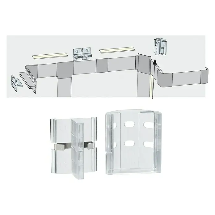 Paulmann Duo Kopča za profil Clix - 37 x 36 x 40 mm, Metal, 2 Kom. - Proizvod u upotrebi