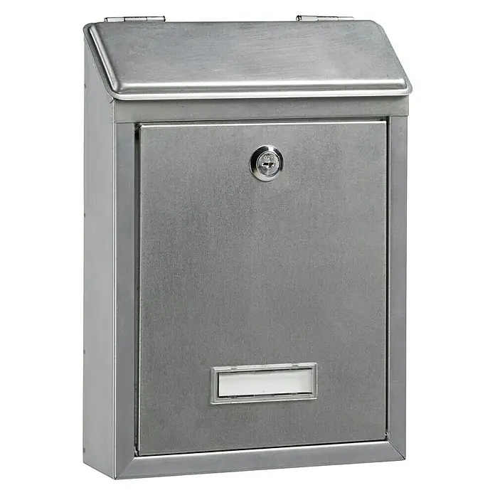 Burg-Wächter Favor Buzón de correo LB3 - Acero, 21 x 6 x 30 cm, Plateado