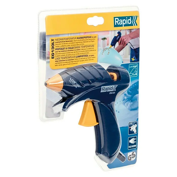 Rapid Pistola termoencoladora EG130 - 15 W, Diámetro cartucho de cola: 9 mm, ovalado
