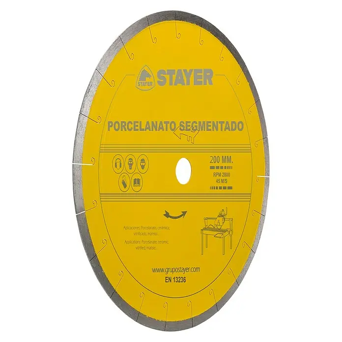 Stayer Disco de corte porcelánico - Espesor disco: 1,9 mm, Apto para: Gres porcelánico