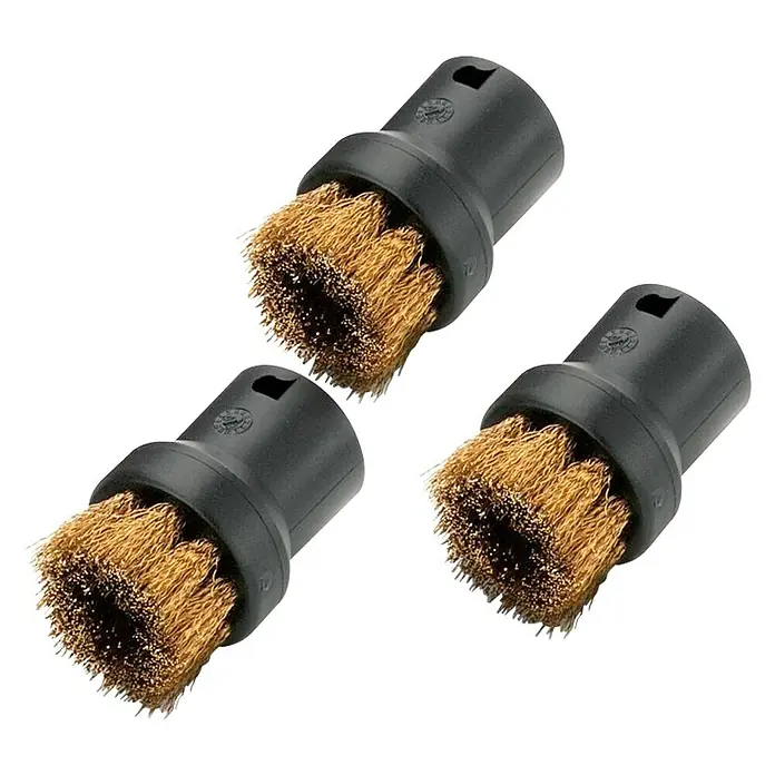 Kärcher Set de cepillos redondos de latón - 3 piezas, Específico para: Limpiadora de vapor Kärcher serie SC