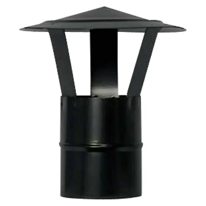 Sombrerete para pellets Chino - Diámetro: 80 mm, Negro