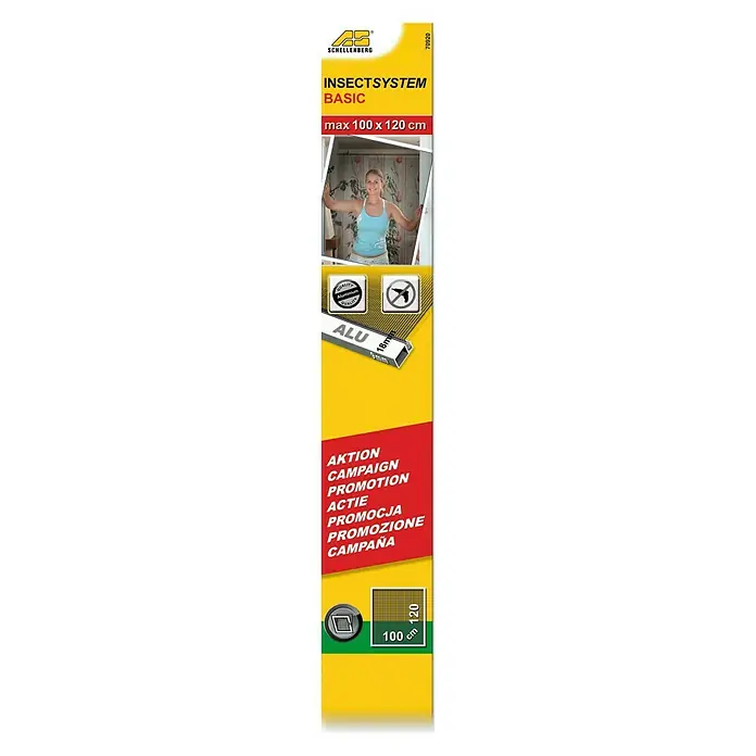 Schellenberg Insect System Mosquitera Basic - An x Al: 120 x 100 cm, Color tejido: Blanco